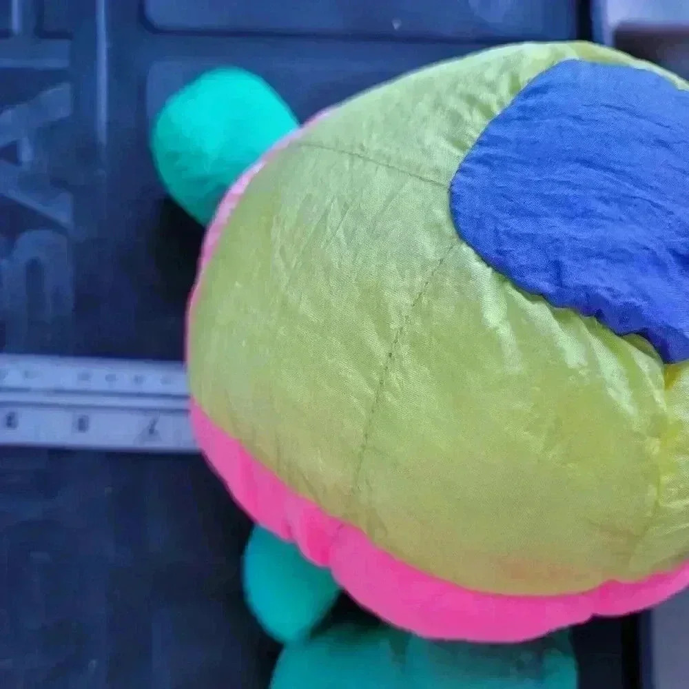 Vintage 1980’s Mervyn’s Playful Pals Neon Stuffed Plush Turtle Nylon Retro Korea - Picture 7 of 7